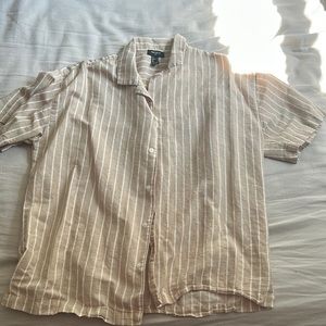 Tan Short Sleeve Button down